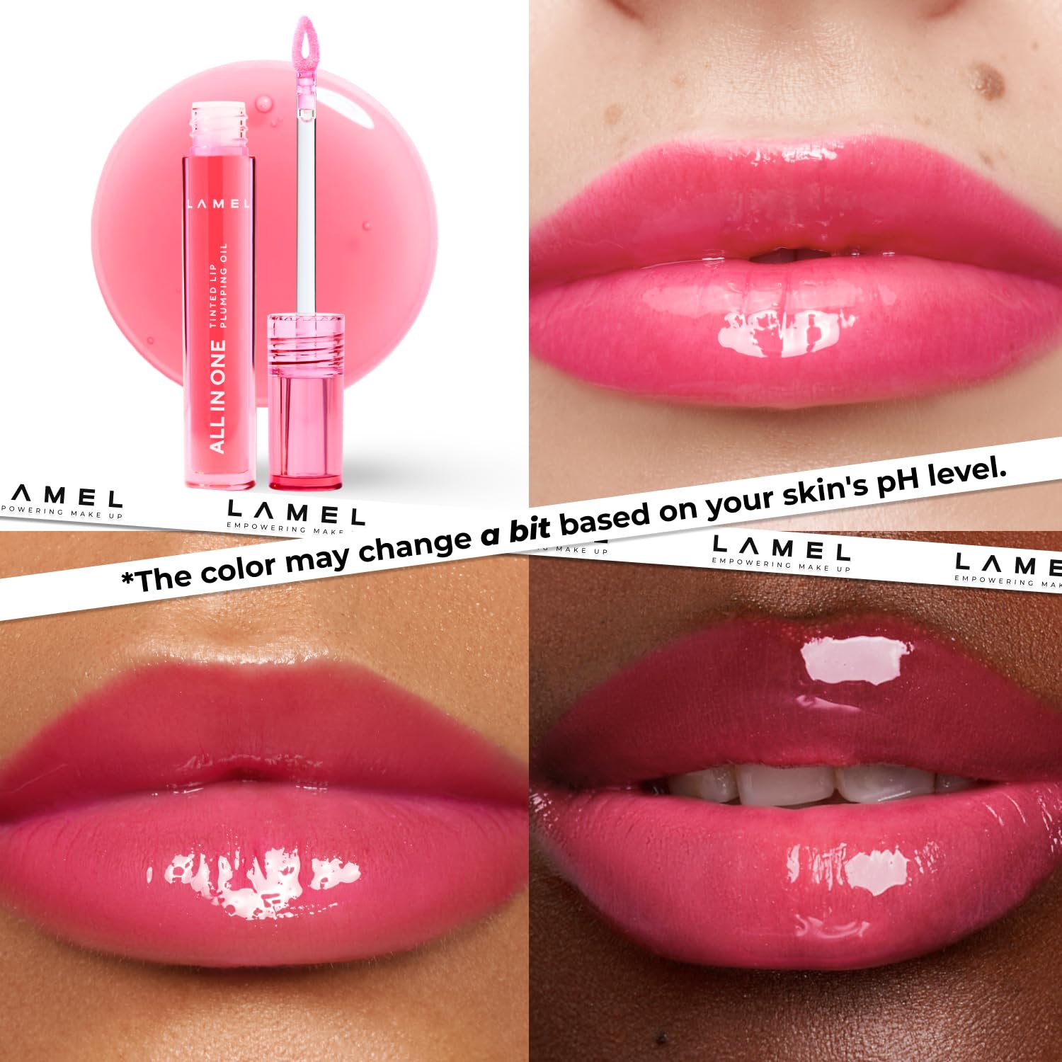 LAMEL All in One Lip Tinted Plumping Oil №401 Peachy 3ml