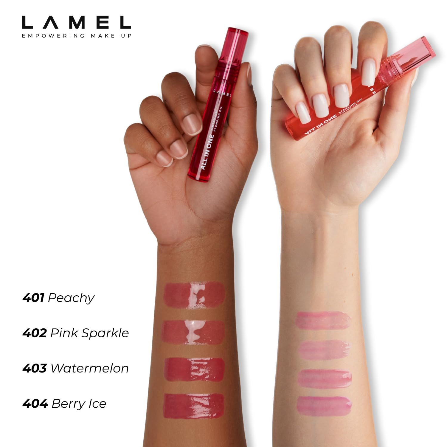 LAMEL All in One Lip Tinted Plumping Oil №401 Peachy 3ml