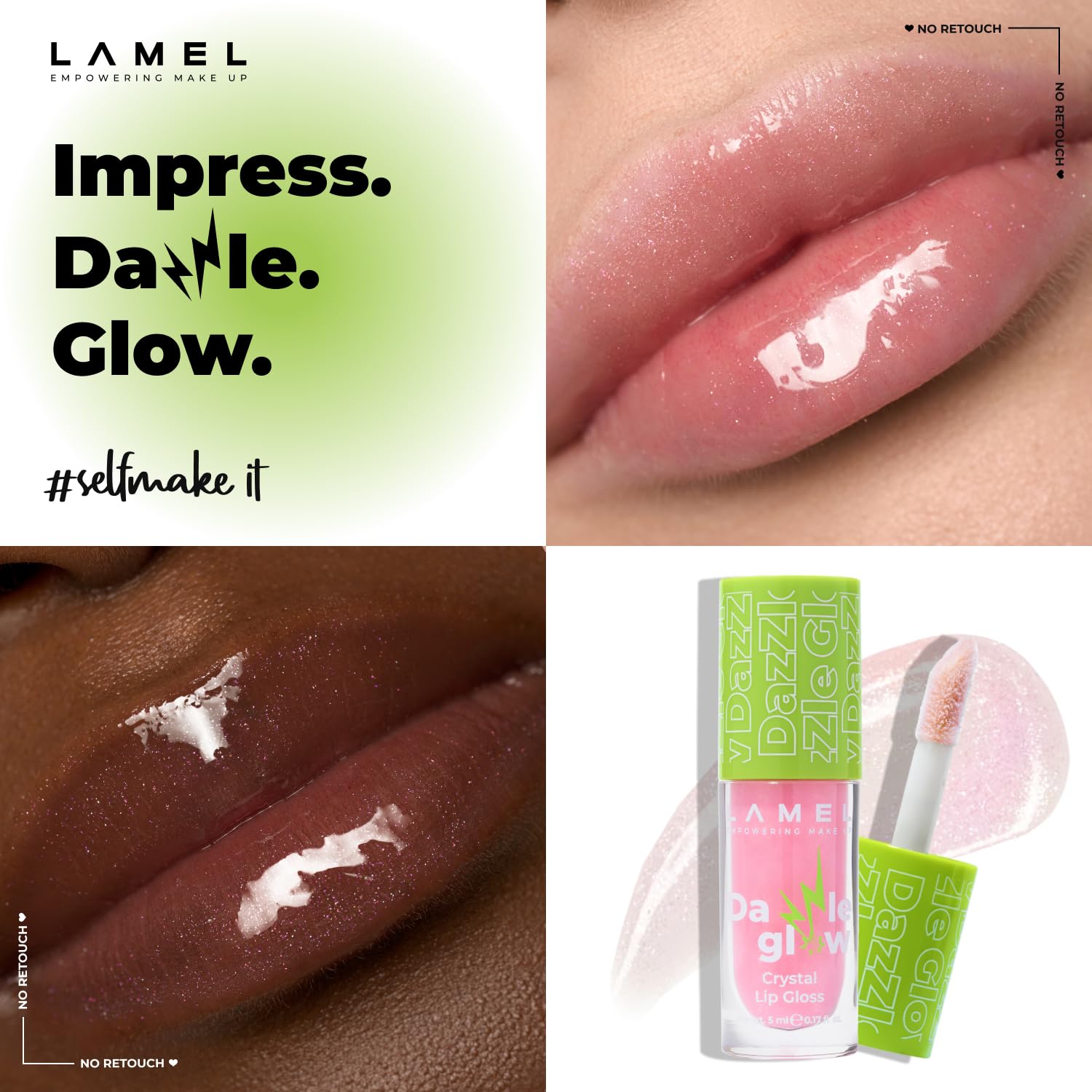 LAMEL Dazzle Glow Lip Gloss 401 Blossom 5ml
