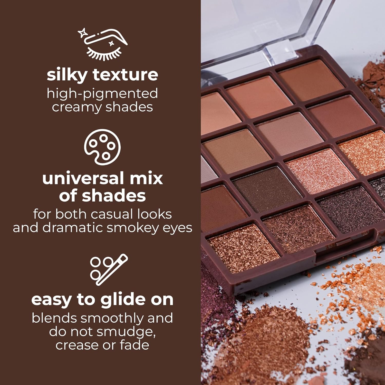 LAMEL 16 Shades Of Brown Eyeshadow Palette № 16-3