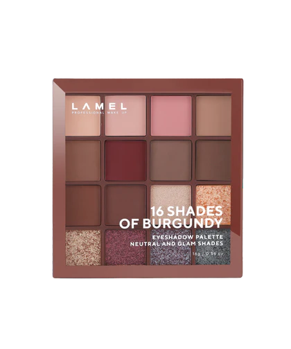 LAMEL 16 Shades Of Burgundy Eyeshadow Palette № 16-4