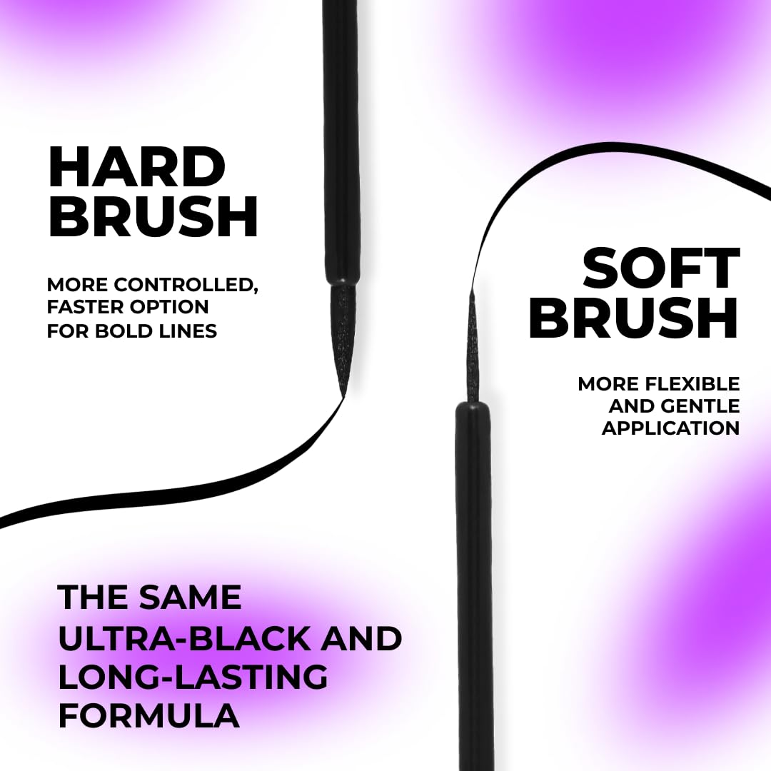 LAMEL Liquid Long-Lasting Eyeliner With Soft Brush №401 Carbon Black