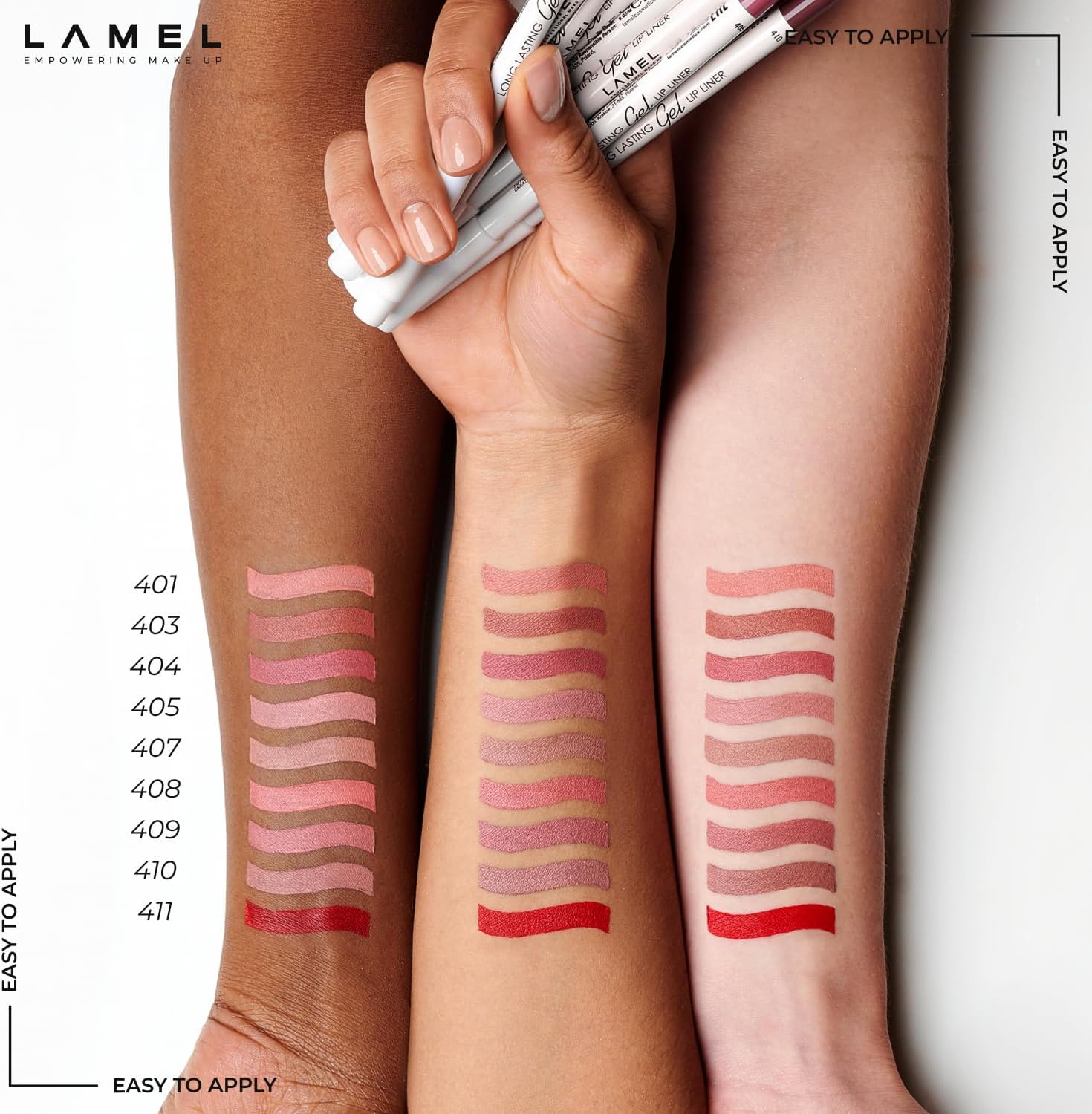 LAMEL Long lasting Gel Lip Liner №401 Nude