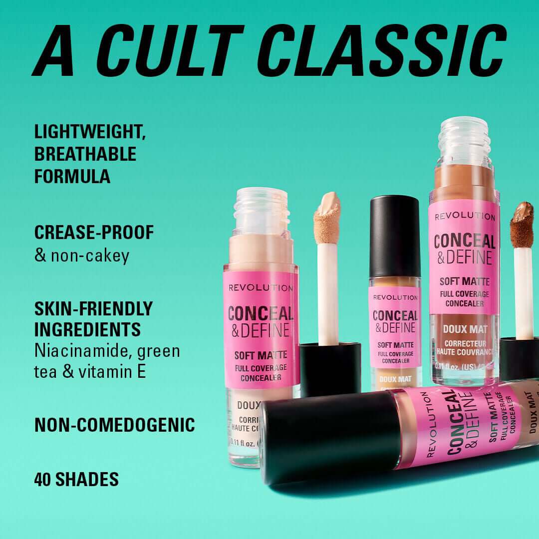 Revolution Conceal And Define Full Coverage Concealer C10N 3.4ml