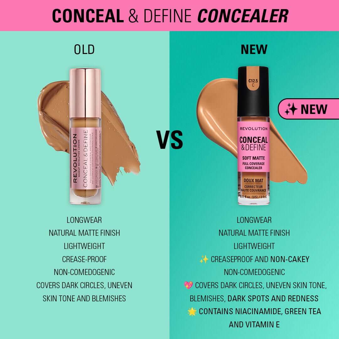 Revolution Conceal And Define Full Coverage Concealer C7NC 3.4ml