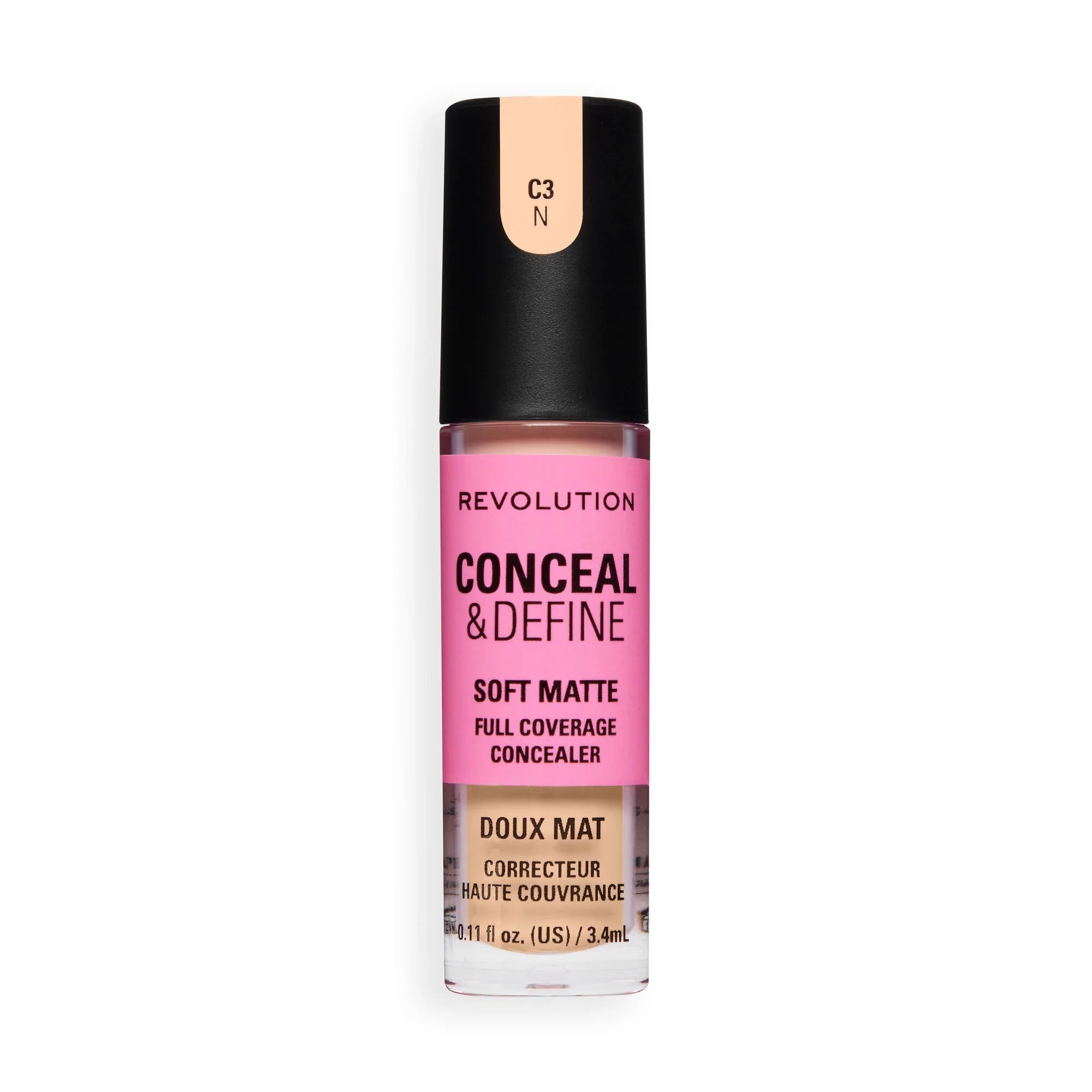 Revolution Conceal And Define Full Coverage Concealer C3N 3.4ml