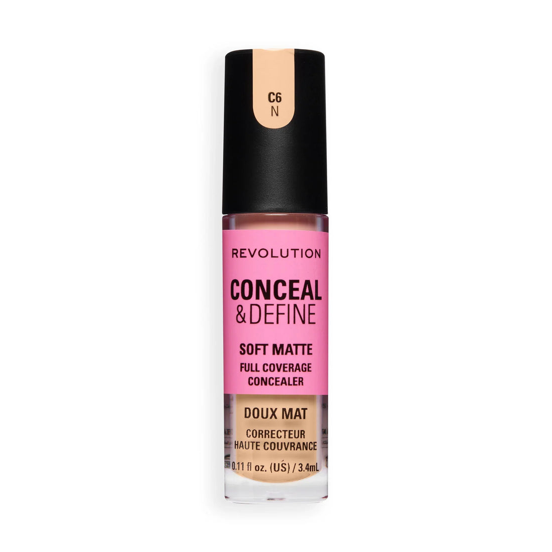 Revolution Conceal And Define Full Coverage Concealer C6N 3.4ml