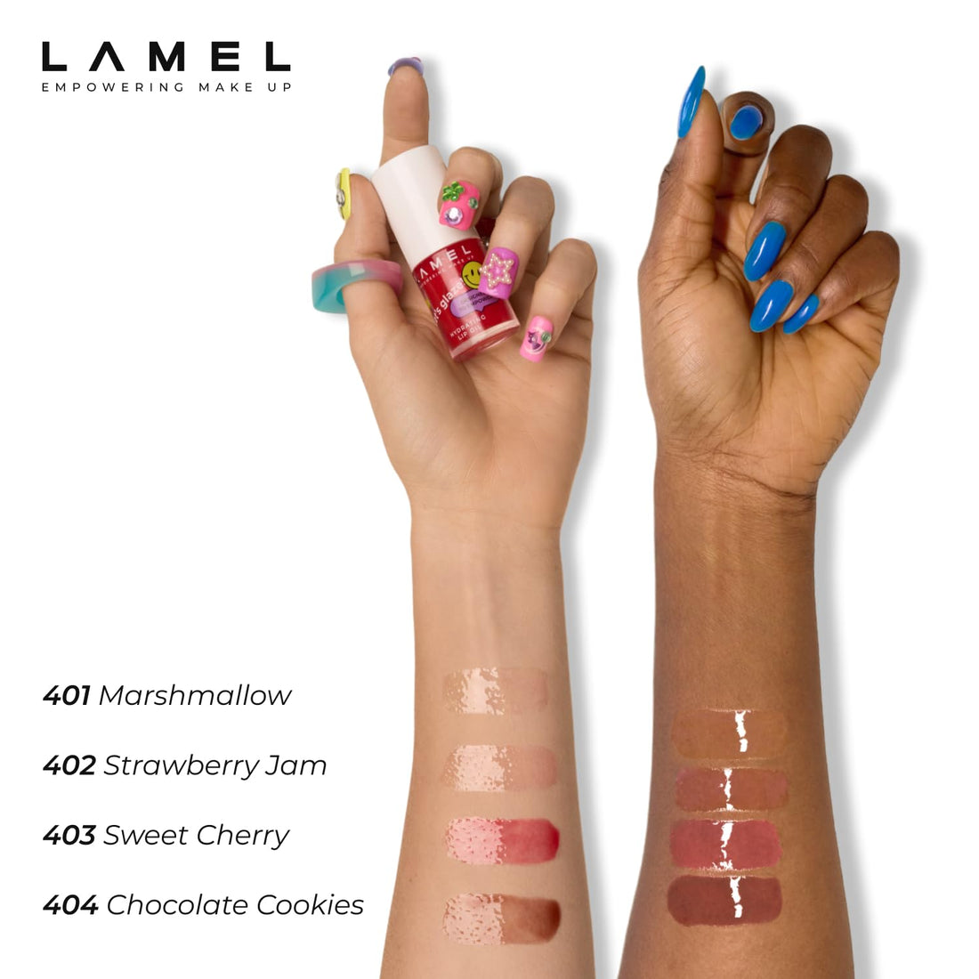 LAMEL Moisturizing Lip Oil LET'S GLAZE 401 Marshbellow 4gm