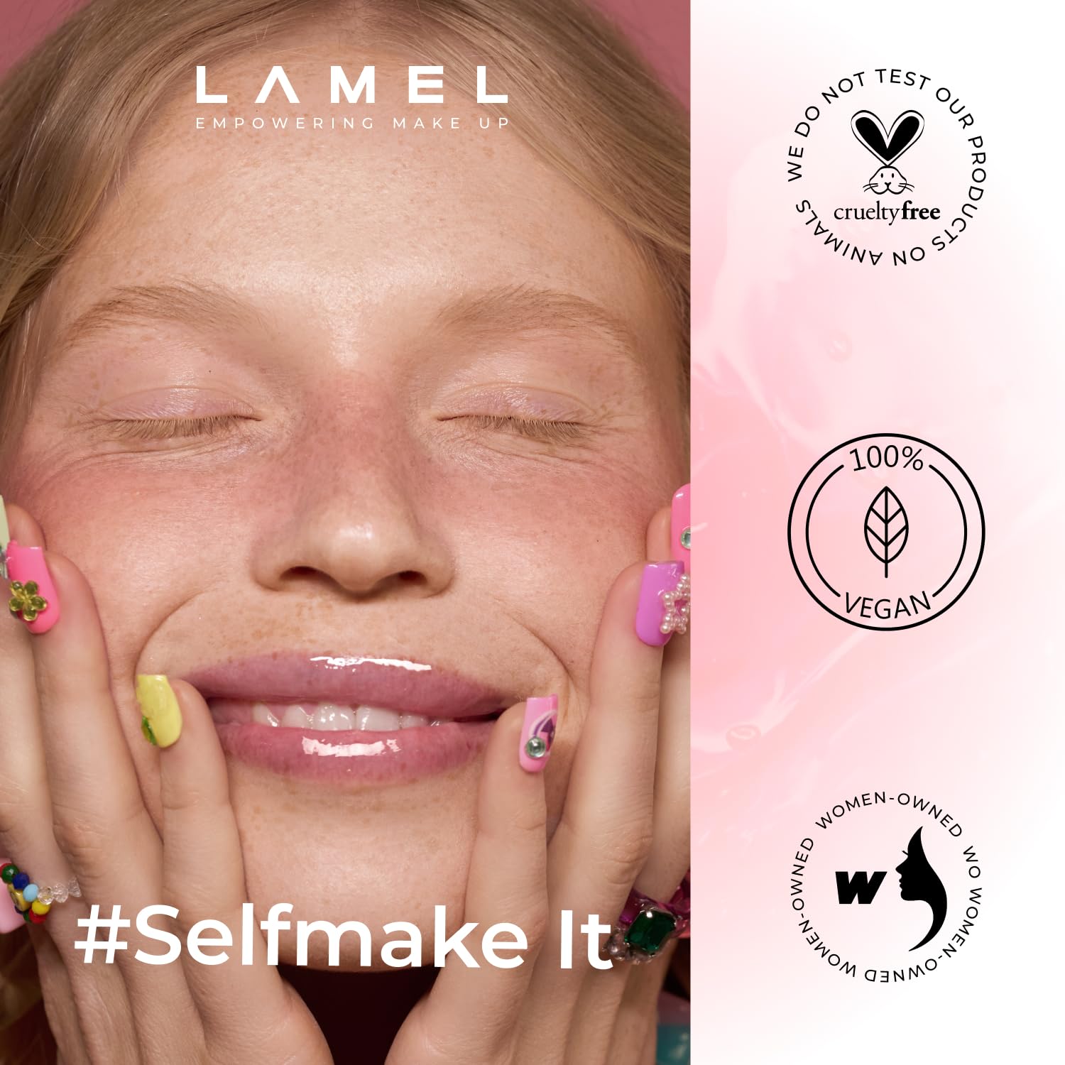 LAMEL Moisturizing Lip Oil LET'S GLAZE 401 Marshbellow 4gm