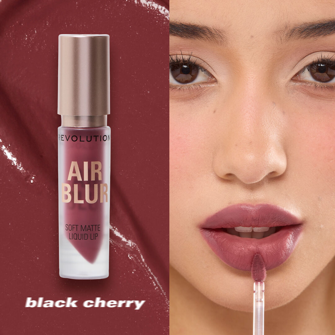 Revolution Air Blur Matte Liquid Lipstick Black Cherry