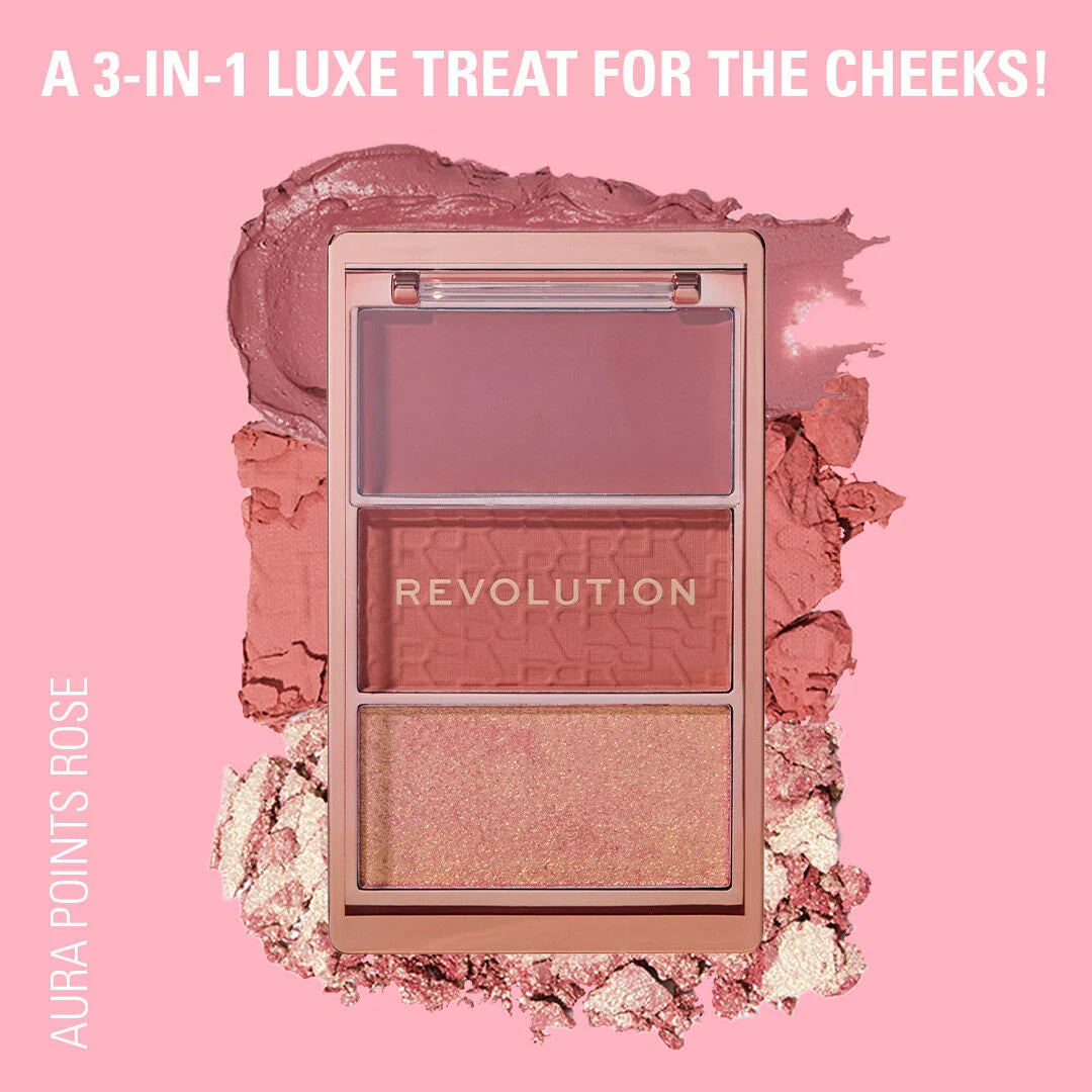 Revolution Blush Icon Palette Aura Points Rose