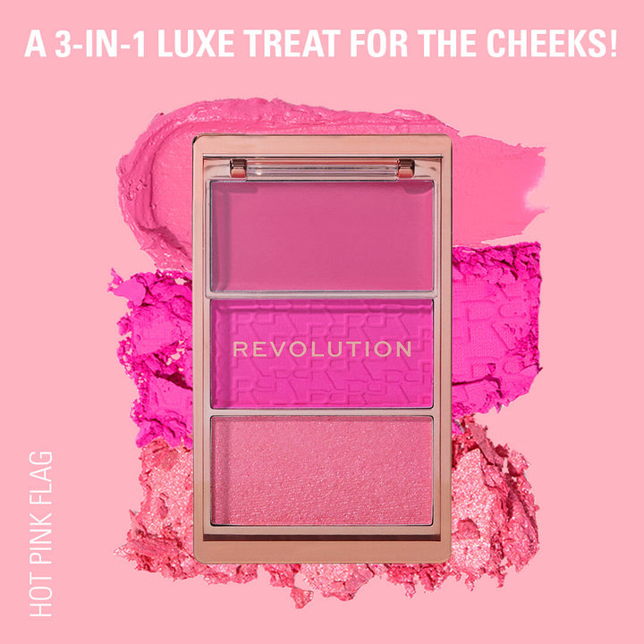 Revolution Blush Icon Palette Hot Pink Flag