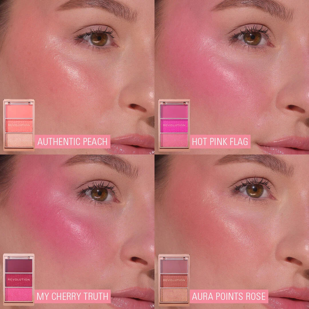 Revolution Blush Icon Palette Hot Pink Flag