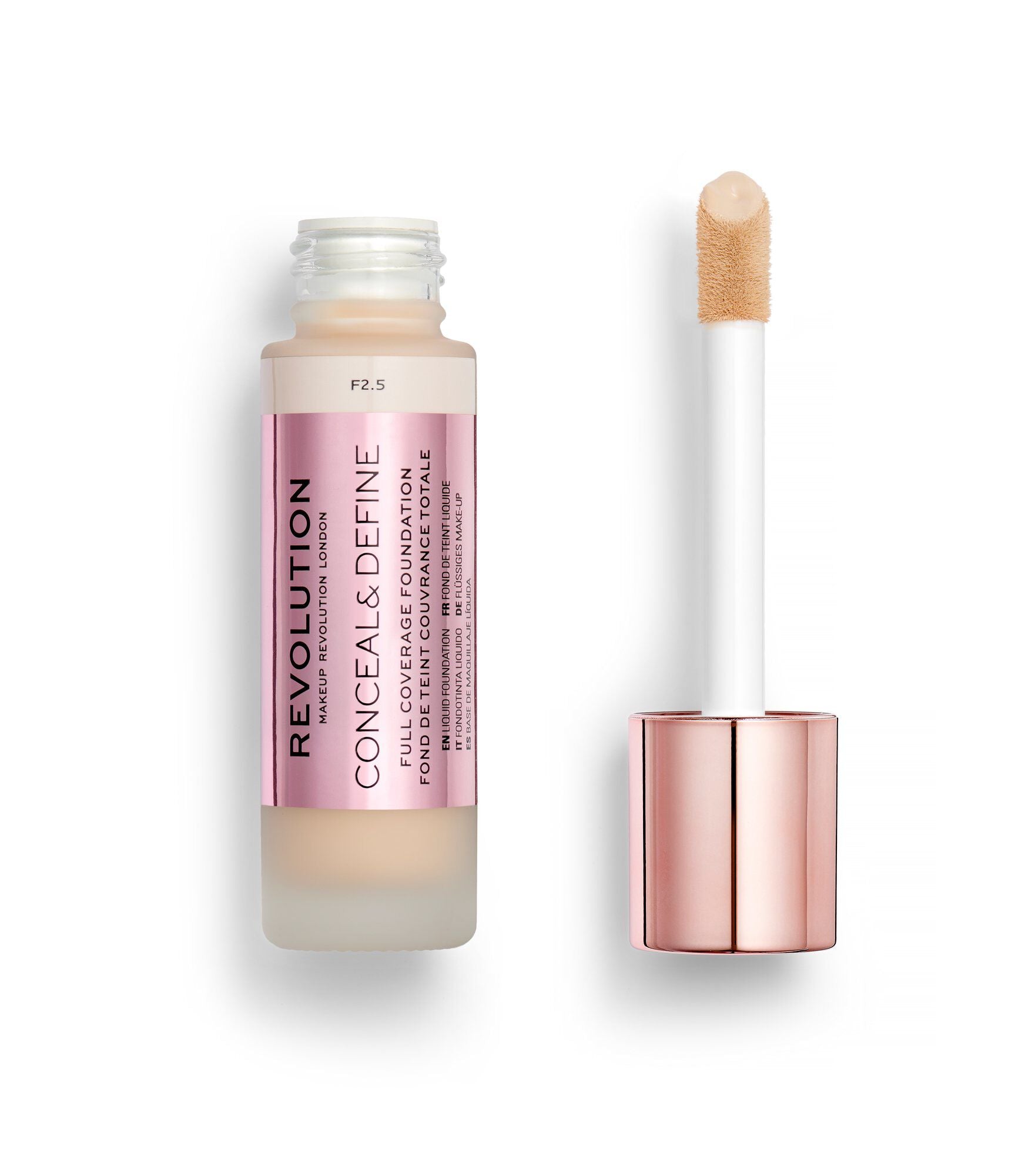 Revolution Conceal & Define Ultra Matte Full Coverage Foundation F2.5 23ml
