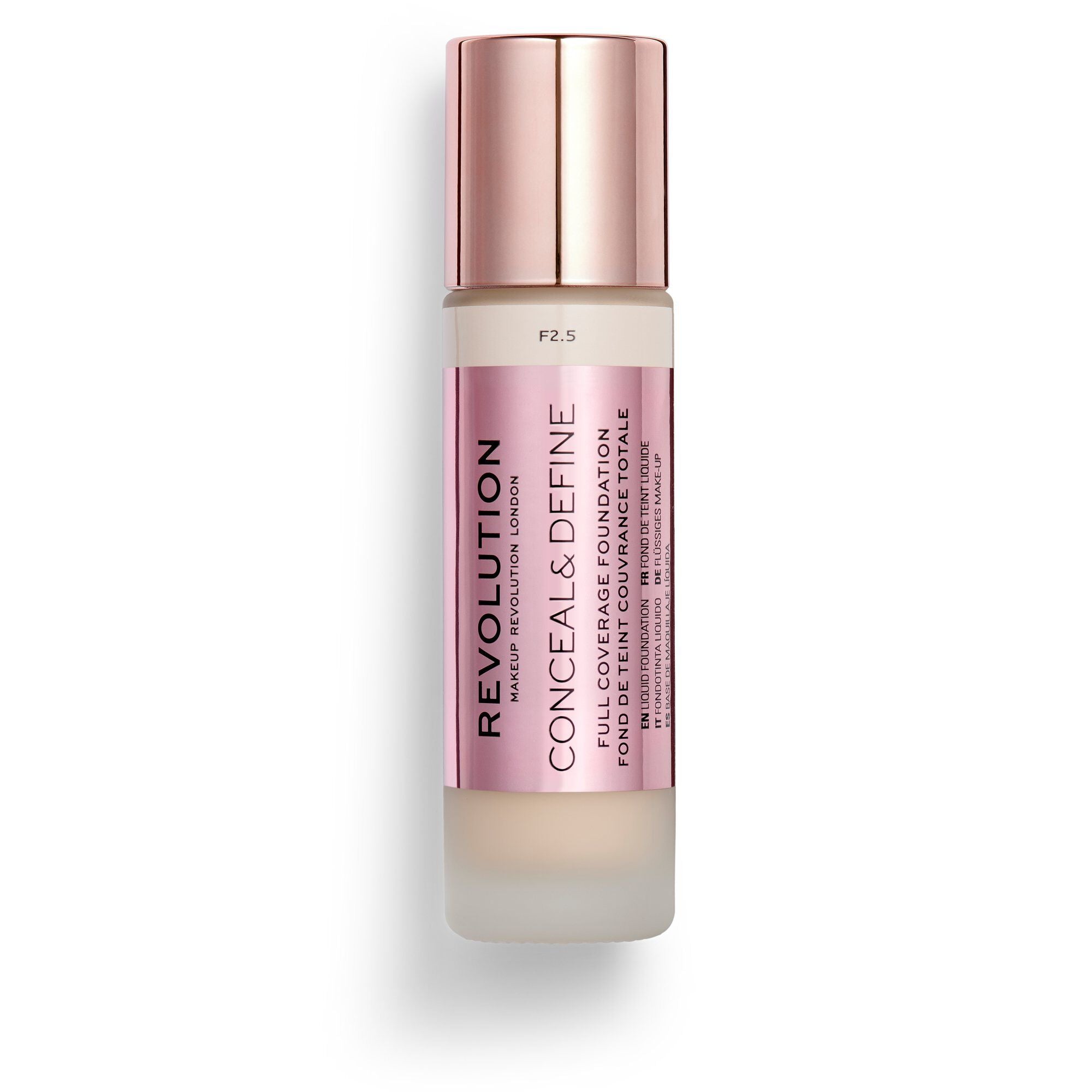 Revolution Conceal & Define Ultra Matte Full Coverage Foundation F2.5 23ml