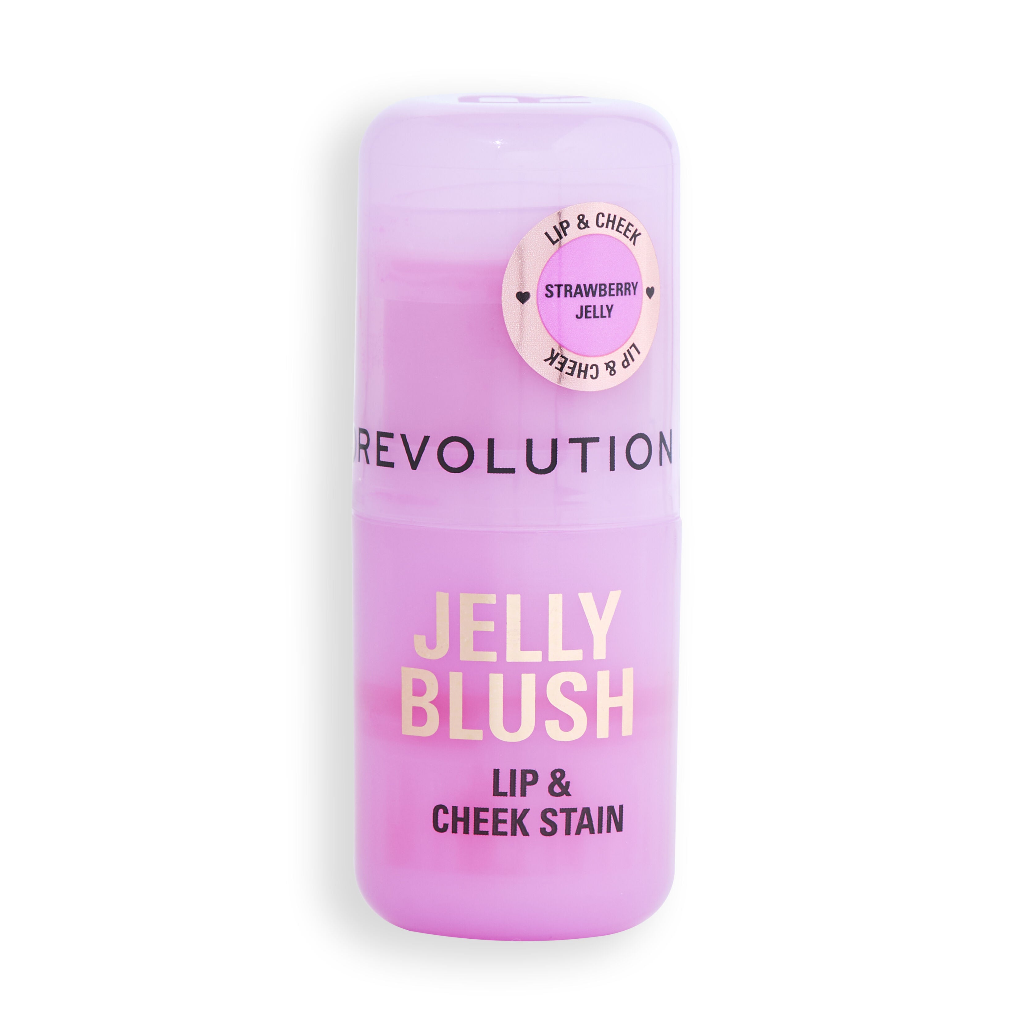 Revolution Jelly Blush Stick Lip And Cheek Stain Strawberry Pink