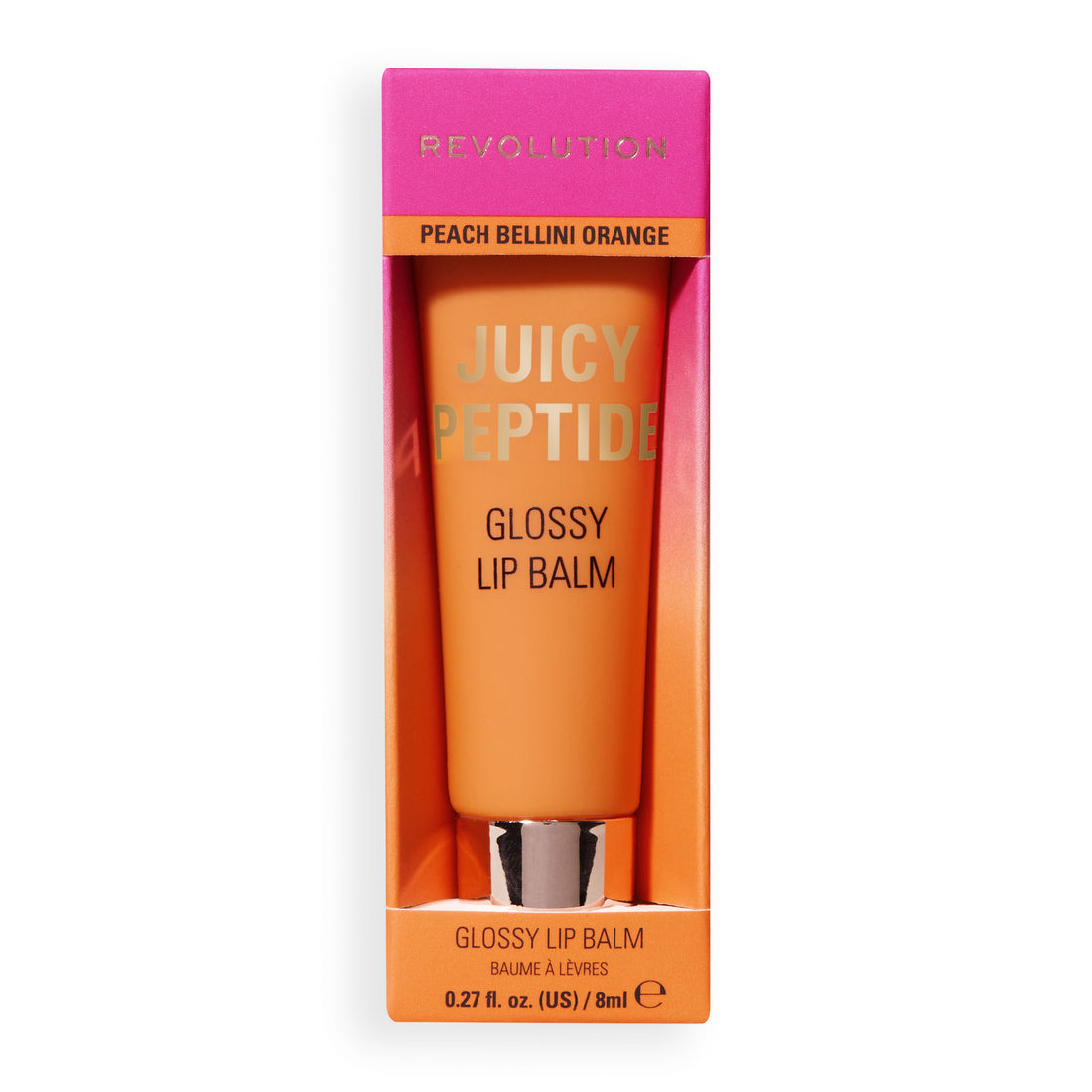 Revolution Juicy Peptide Lip Balm Peach Bellini Orange 8ml