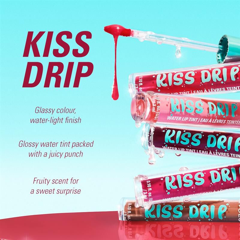 Revolution Kiss Drip Water Lip Tint Berry Splash 3ml