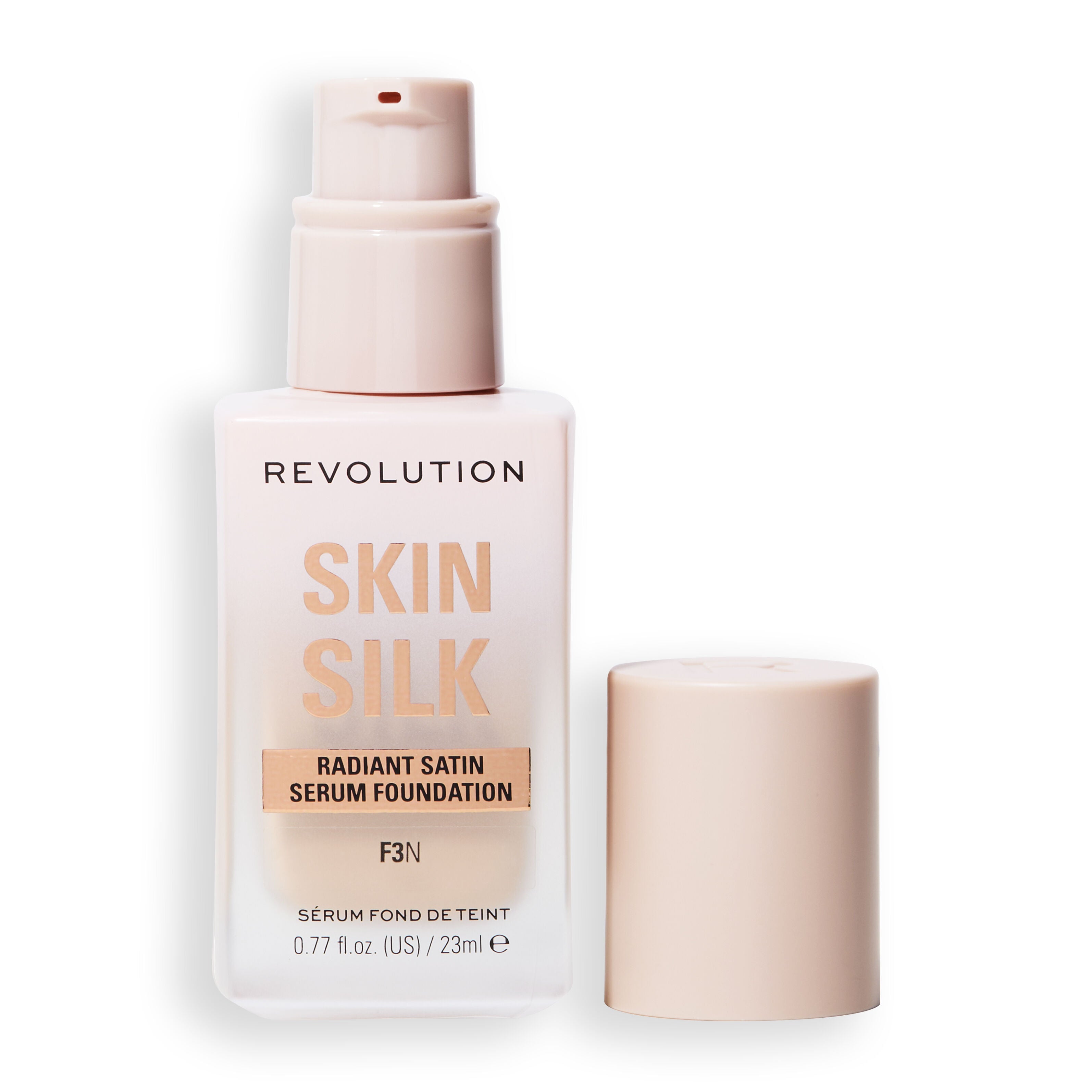 Revolution Skin Silk Radiant Satin Serum Foundation F3 23ml