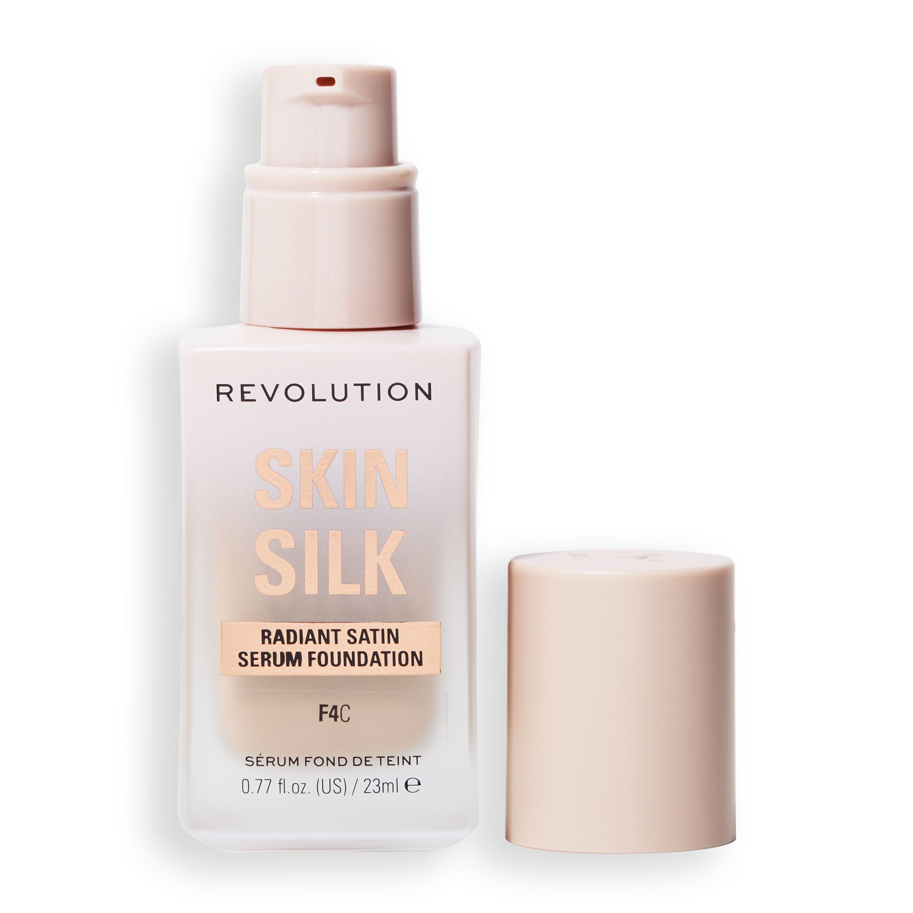 Revolution Skin Silk Radiant Satin Serum Foundation F4 23ml