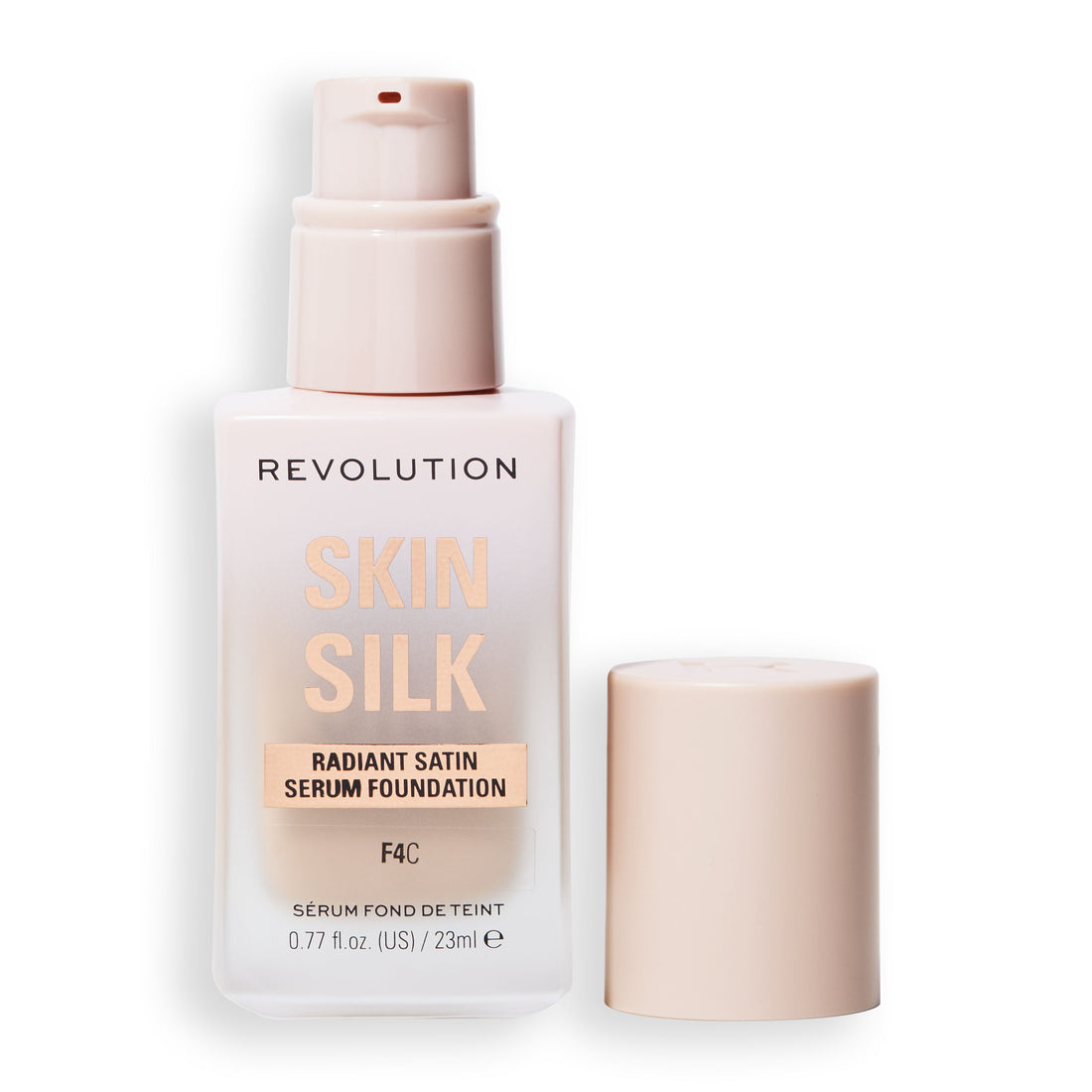 Revolution Skin Silk Radiant Satin Serum Foundation F4 23ml