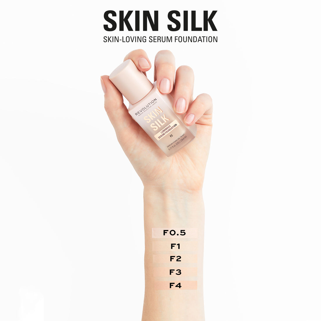 Makeup Revolution Skin Silk Serum Foundation F2 23ml