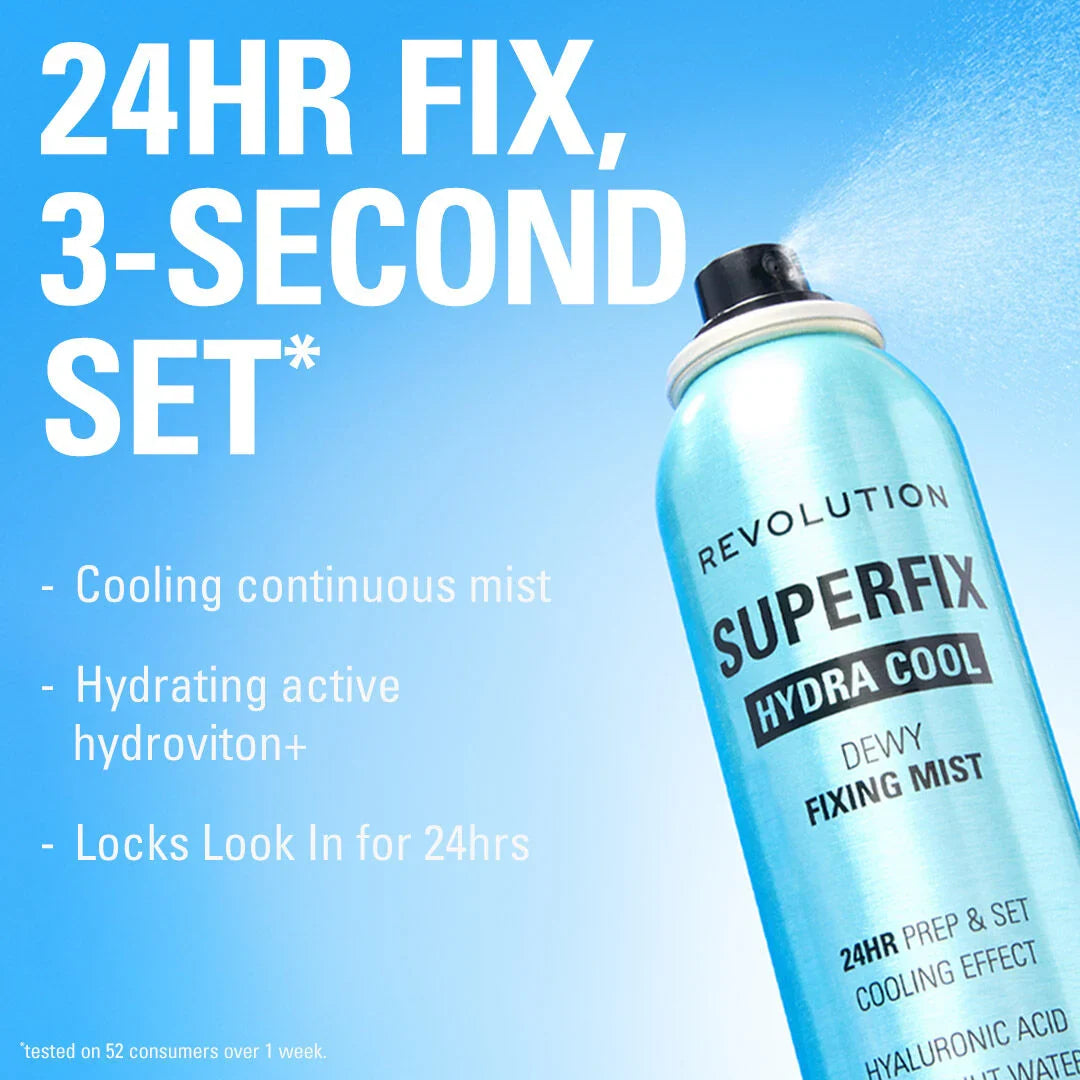 Revolution Superfix Hydra Cool Prep + Fix Continuous Fixing Mist 150ml