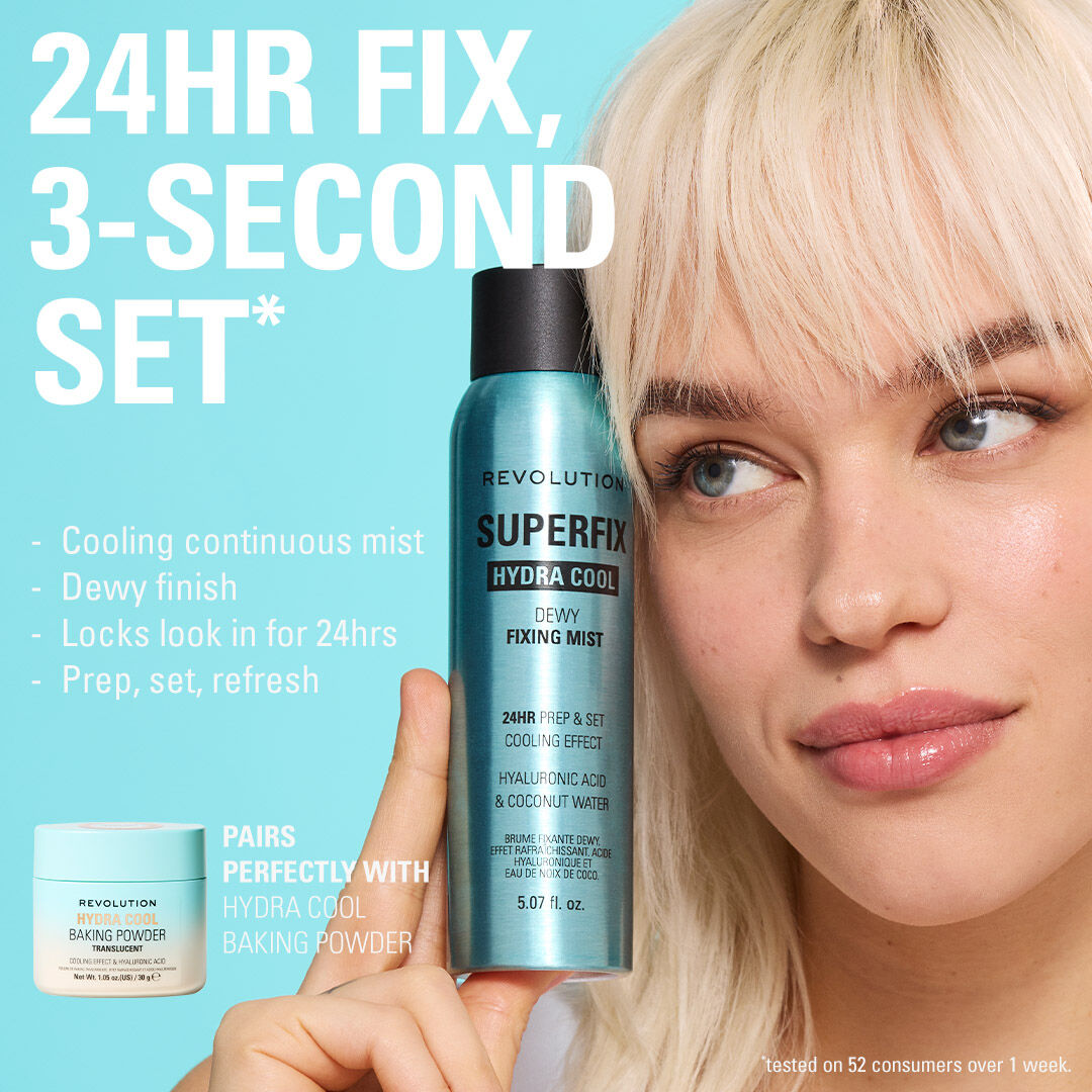 Revolution Superfix Hydra Cool Prep + Fix Continuous Fixing Mist 150ml