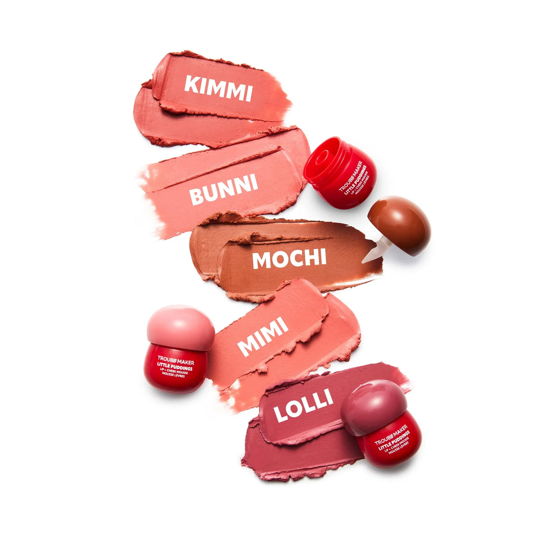 Trouble Maker Little Pudding Blurring Lip + Cheek Mousse Kimmi Coral Pink 5gm