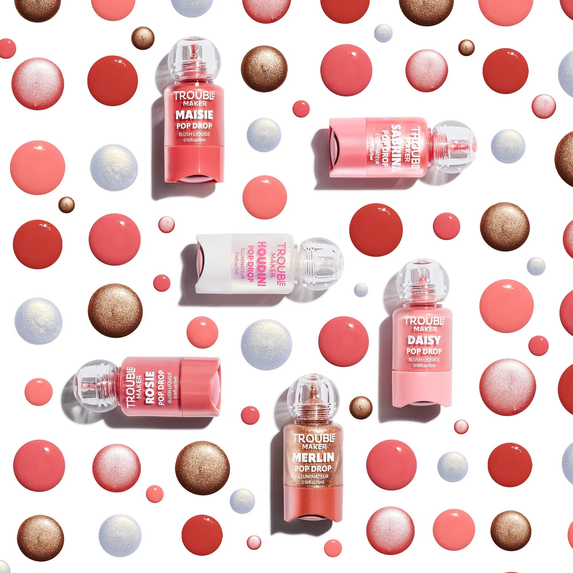 Trouble Maker Pop Drop Rosie Liquid Blush Rose Pink 5ml