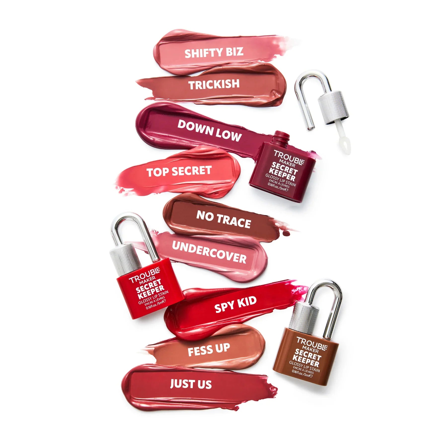 Trouble Maker Secret Keeper Lip Gloss Stain Top Secret Peach Nude 5ml