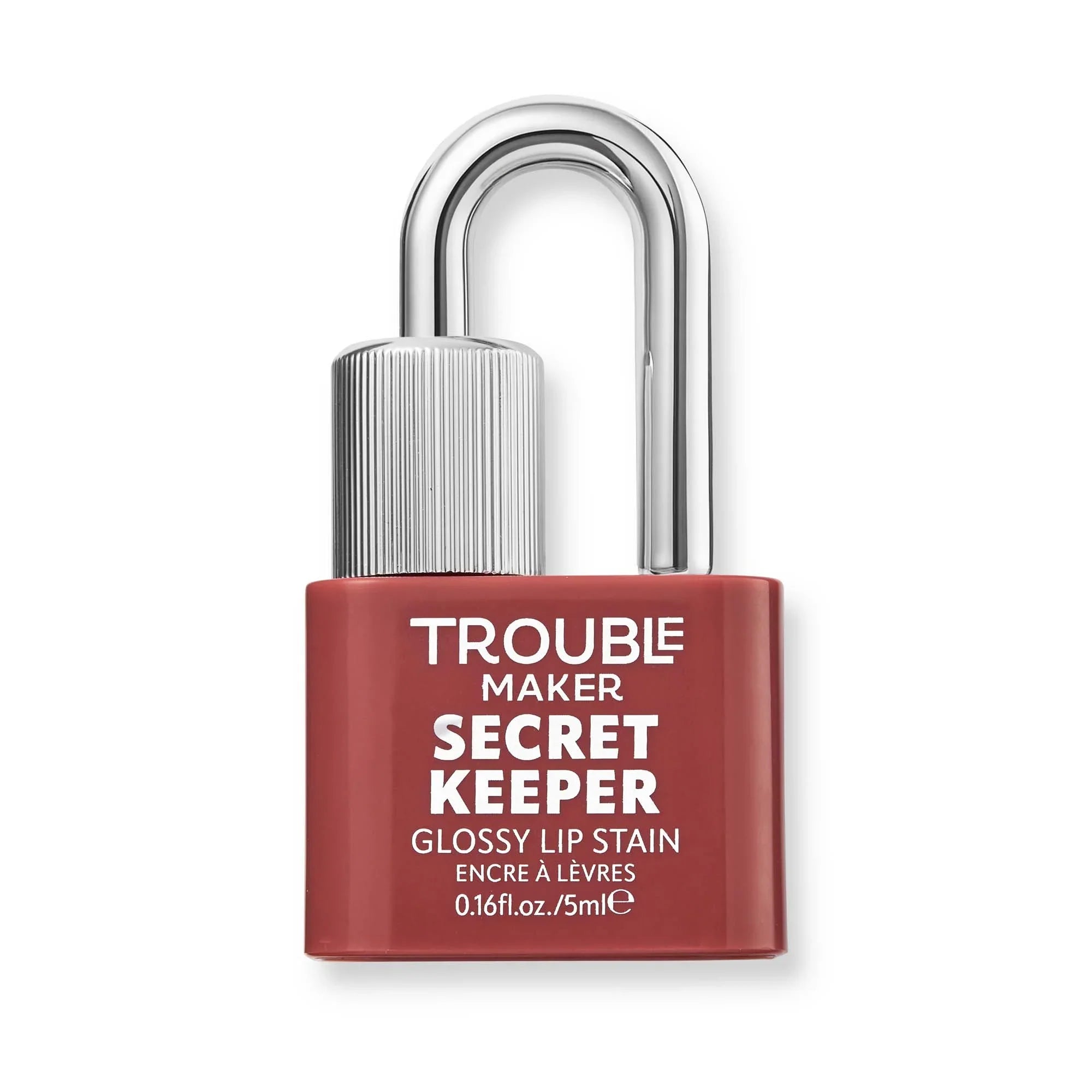 Trouble Maker Secret Keeper Lip Gloss Stain Trickish Caramel Nude 5ml