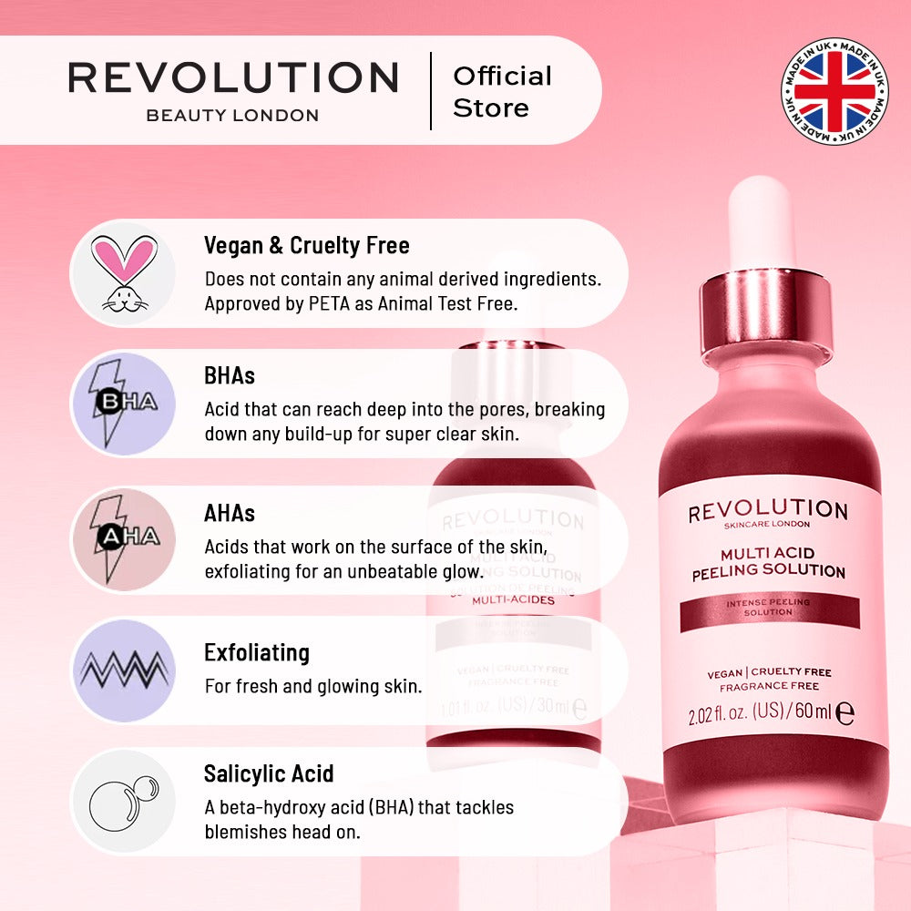 Revolution Skincare Multi Acid AHA And BHA Peel Serum 30ml